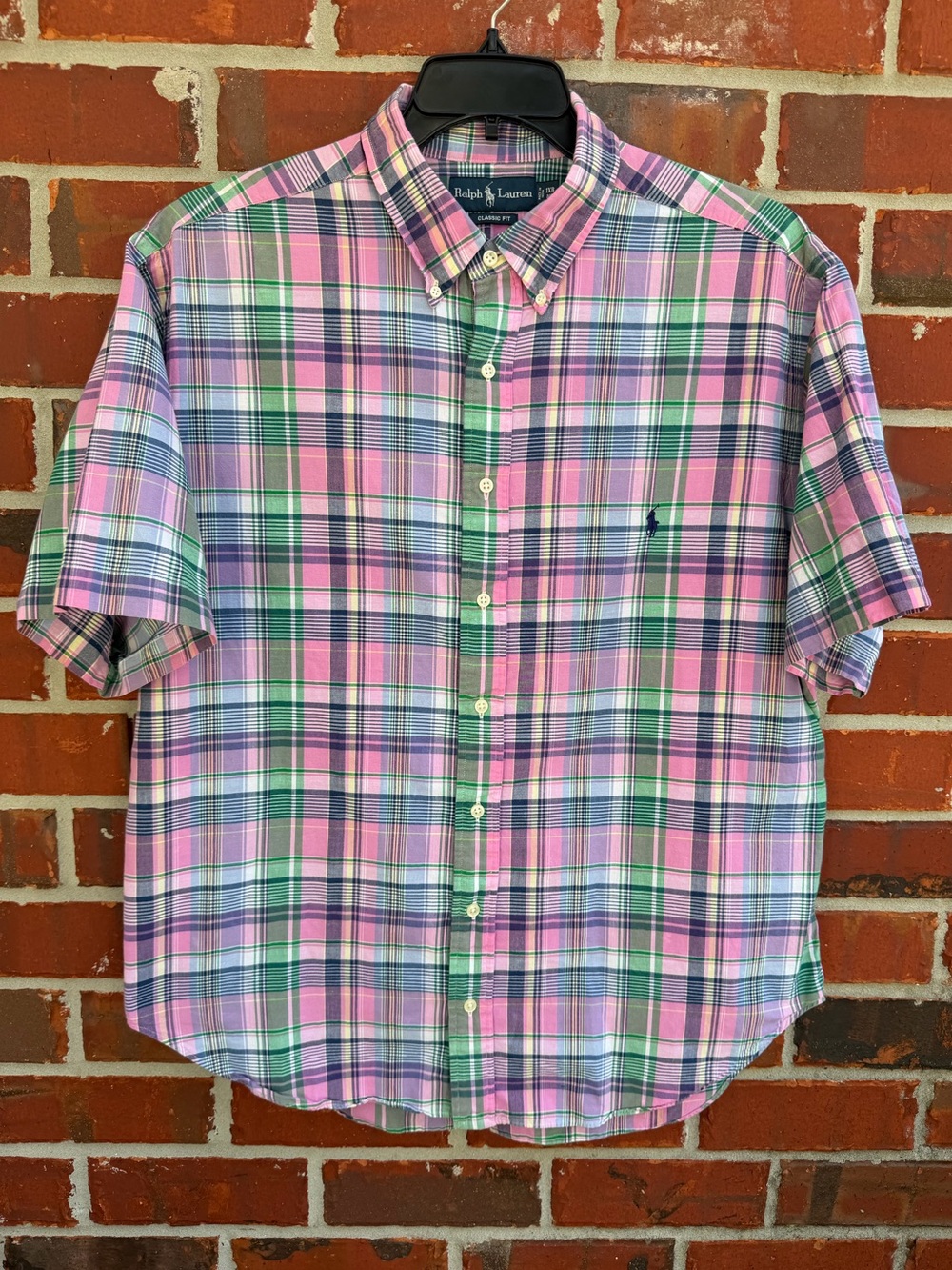 Polo Ralph Lauren Classic Fit Men’s 1XB Plaid Short-Sleeve Button-Down Shirt P6
